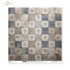 Płytki, kafelki, patchwork, wzór, ornament, fleur-de-lis, vintage, retro, niebieskie, beżowe, ceramiczne, hiszpańskie